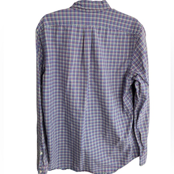 Ralph Lauren Classic Fit Oxford Shirt Plaid Mens Large Preppy Polo Pony Logo EUC - Picture 4 of 12